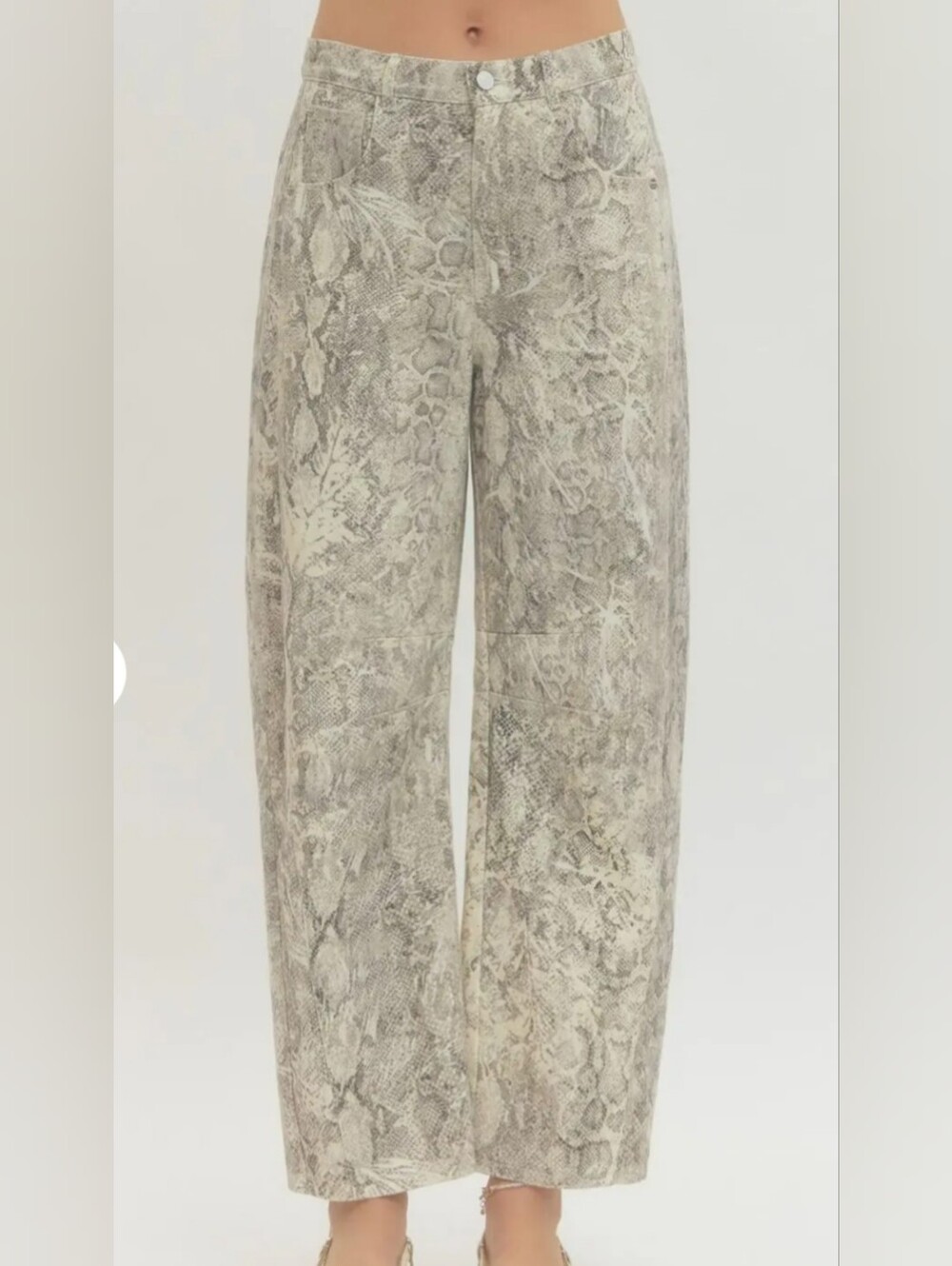 entro Snake Woven Barrel Pants
